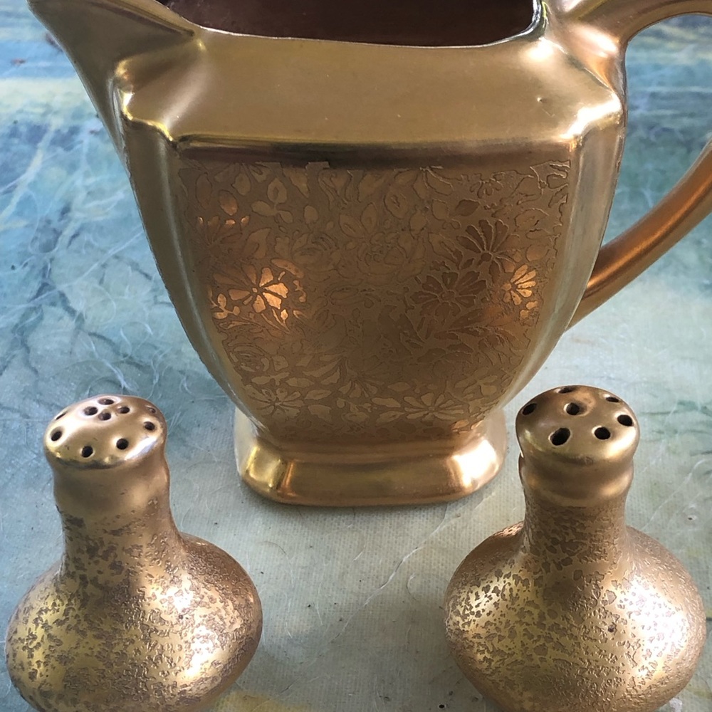 Pickard 24 karat gold gilded three piece China set